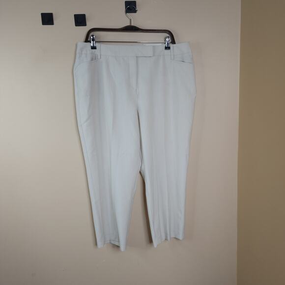 Cato High Rise Cropped Dress Pants in Khaki Size 16 - Picture 1 of 10
